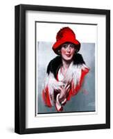 "Woman in Red Hat,"March 3, 1923-Neysa Mcmein-Framed Premium Giclee Print