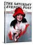 "Woman in Red Hat," Saturday Evening Post Cover, March 3, 1923-Neysa Mcmein-Stretched Canvas