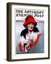 "Woman in Red Hat," Saturday Evening Post Cover, March 3, 1923-Neysa Mcmein-Framed Giclee Print