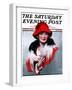 "Woman in Red Hat," Saturday Evening Post Cover, March 3, 1923-Neysa Mcmein-Framed Giclee Print