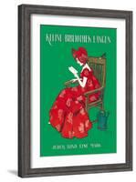 Woman in Red Reading-Ferdinand Von Reznicek-Framed Art Print