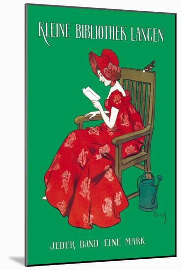 Woman in Red Reading-Ferdinand Von Reznicek-Mounted Art Print