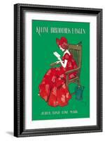 Woman in Red Reading-Ferdinand Von Reznicek-Framed Art Print