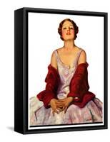 "Woman in Red Stole,"July 22, 1933-Penrhyn Stanlaws-Framed Stretched Canvas