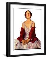 "Woman in Red Stole,"July 22, 1933-Penrhyn Stanlaws-Framed Giclee Print