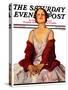 "Woman in Red Stole," Saturday Evening Post Cover, July 22, 1933-Penrhyn Stanlaws-Stretched Canvas