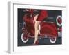 Woman in Red-Miguel Garigliano-Framed Giclee Print