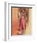 Woman in Red-Talantbek Chekirov-Framed Art Print