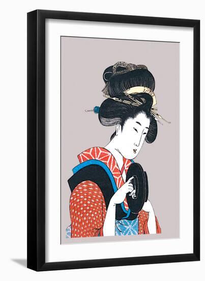 Woman in Red-null-Framed Art Print