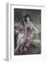 Woman in Rose, Olivia De Subercaseaux Concha-Giovanni Boldini-Framed Art Print