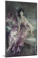 Woman in Rose, Olivia De Subercaseaux Concha-Giovanni Boldini-Mounted Art Print