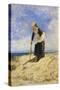 Woman in Sand, Circa 1875-Giuseppe De Nittis-Stretched Canvas