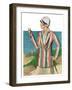 "Woman in Sandtrap,"June 9, 1928-Penrhyn Stanlaws-Framed Premium Giclee Print