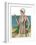 "Woman in Sandtrap,"June 9, 1928-Penrhyn Stanlaws-Framed Premium Giclee Print