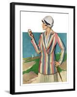 "Woman in Sandtrap,"June 9, 1928-Penrhyn Stanlaws-Framed Giclee Print