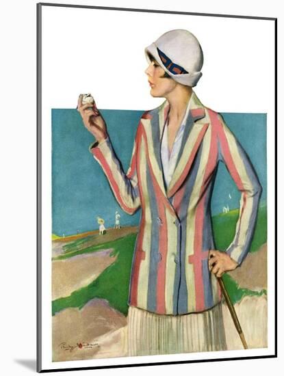 "Woman in Sandtrap,"June 9, 1928-Penrhyn Stanlaws-Mounted Giclee Print