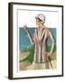"Woman in Sandtrap,"June 9, 1928-Penrhyn Stanlaws-Framed Premium Giclee Print
