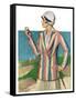 "Woman in Sandtrap,"June 9, 1928-Penrhyn Stanlaws-Framed Stretched Canvas