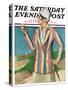 "Woman in Sandtrap," Saturday Evening Post Cover, June 9, 1928-Penrhyn Stanlaws-Stretched Canvas