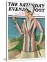 "Woman in Sandtrap," Saturday Evening Post Cover, June 9, 1928-Penrhyn Stanlaws-Stretched Canvas