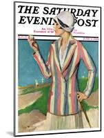 "Woman in Sandtrap," Saturday Evening Post Cover, June 9, 1928-Penrhyn Stanlaws-Mounted Giclee Print