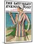 "Woman in Sandtrap," Saturday Evening Post Cover, June 9, 1928-Penrhyn Stanlaws-Mounted Giclee Print