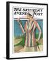 "Woman in Sandtrap," Saturday Evening Post Cover, June 9, 1928-Penrhyn Stanlaws-Framed Giclee Print