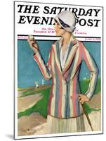 "Woman in Sandtrap," Saturday Evening Post Cover, June 9, 1928-Penrhyn Stanlaws-Mounted Giclee Print