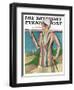 "Woman in Sandtrap," Saturday Evening Post Cover, June 9, 1928-Penrhyn Stanlaws-Framed Giclee Print