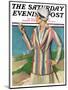 "Woman in Sandtrap," Saturday Evening Post Cover, June 9, 1928-Penrhyn Stanlaws-Mounted Giclee Print