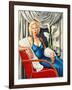 Woman in Sapphire Blue Dress-Catherine Abel-Framed Giclee Print