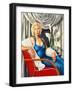 Woman in Sapphire Blue Dress-Catherine Abel-Framed Giclee Print