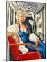 Woman in Sapphire Blue Dress-Catherine Abel-Mounted Giclee Print