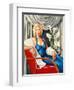 Woman in Sapphire Blue Dress-Catherine Abel-Framed Giclee Print