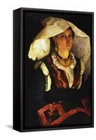Woman in Sardinian Costume, Ca 1875-Michele Cammarano-Framed Stretched Canvas