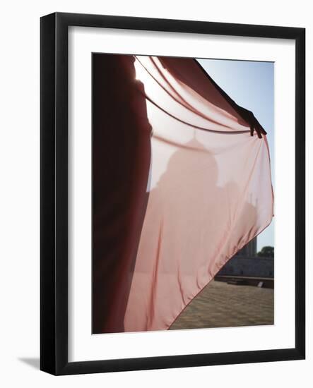 Woman in Sari at Taj Mahal, Agra, Uttar Pradesh, India (Mr)-Ian Trower-Framed Photographic Print