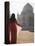 Woman in Sari at Taj Mahal, Agra, Uttar Pradesh, India (Mr)-Ian Trower-Stretched Canvas