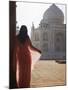 Woman in Sari at Taj Mahal, Agra, Uttar Pradesh, India (Mr)-Ian Trower-Mounted Photographic Print