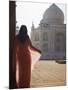 Woman in Sari at Taj Mahal, Agra, Uttar Pradesh, India (Mr)-Ian Trower-Mounted Photographic Print