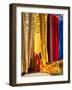 Woman in Sari Checking the Quality of Freshly Dyed Fabric Hanging to Dry, Sari Garment Factory, Raj-Gavin Hellier-Framed Photographic Print