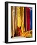 Woman in Sari Checking the Quality of Freshly Dyed Fabric Hanging to Dry, Sari Garment Factory, Raj-Gavin Hellier-Framed Photographic Print