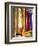 Woman in Sari Checking the Quality of Freshly Dyed Fabric Hanging to Dry, Sari Garment Factory, Raj-Gavin Hellier-Framed Photographic Print