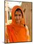 Woman in Sari Dress at Qutub Minar Complex, New Delhi, India-Bill Bachmann-Mounted Premium Photographic Print