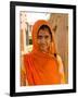 Woman in Sari Dress at Qutub Minar Complex, New Delhi, India-Bill Bachmann-Framed Photographic Print
