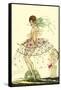 Woman in Sheer Dress with Bird of Paradise-null-Framed Stretched Canvas