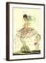 Woman in Sheer Dress with Bird of Paradise-null-Framed Art Print