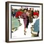 "Woman in Showroom", January 5, 1952-M. Coburn Whitmore-Framed Giclee Print