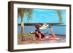 Woman in Silver Suit by Seaplane-null-Framed Art Print