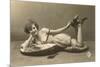 Woman in Slip and Shoes-null-Mounted Art Print
