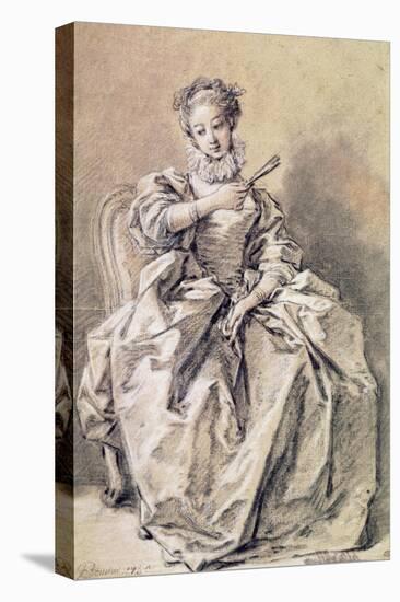 Woman in Spanish Costume-Francois Boucher-Stretched Canvas